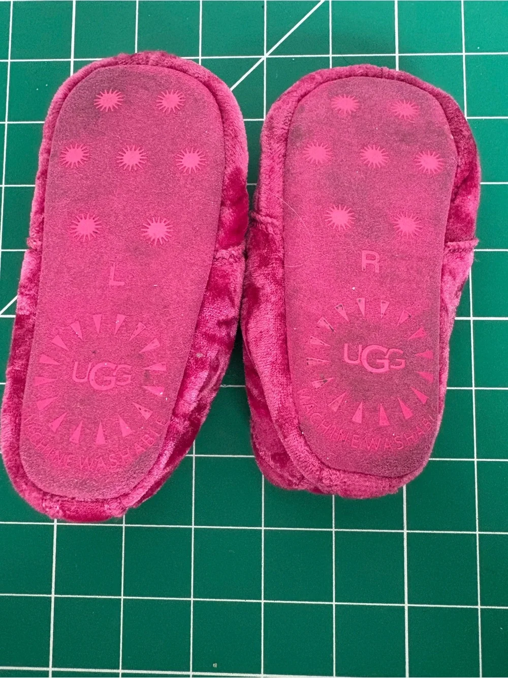 UGG Kids Pink Plush Slip-On Slippers